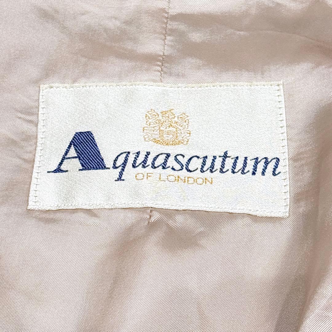 新品同様✨　アクアスキュータム　ステンカラーコート　ライナー　ベージュ　L