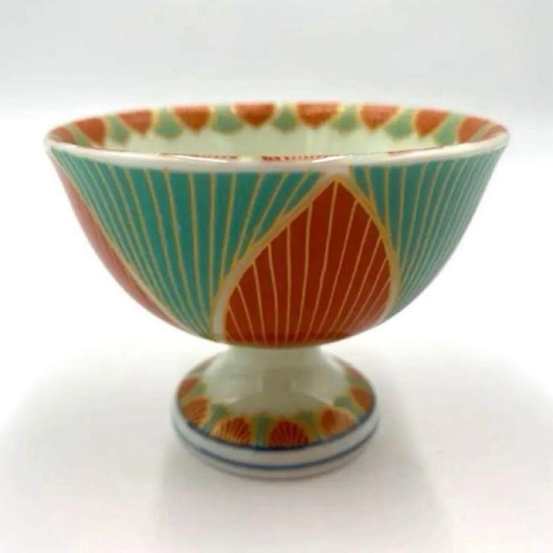 ☆希少なお品☆】【新品】有田焼 幸楽窯 錦金系二色桔梗高台小付