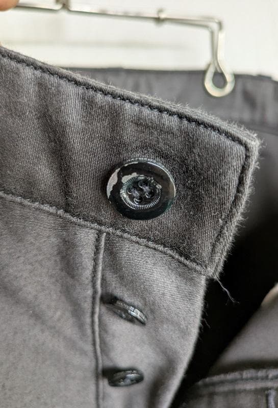 OUTIL PANTALON ALBI ブラック モールスキン 