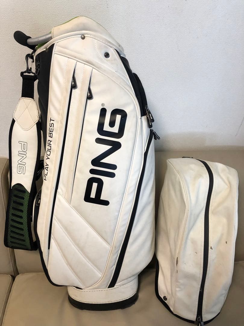 【送料込み】廃盤希少品　大人気PING キャディバッグ　ホワイト