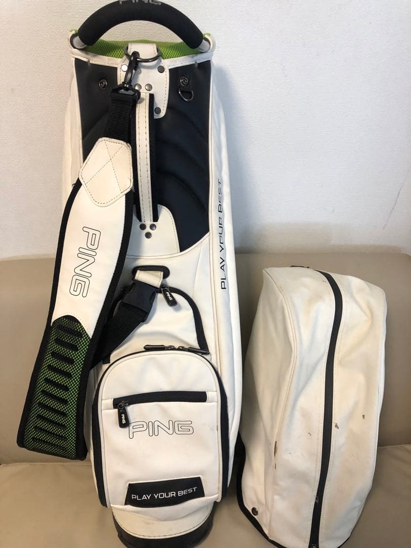 【送料込み】廃盤希少品　大人気PING キャディバッグ　ホワイト