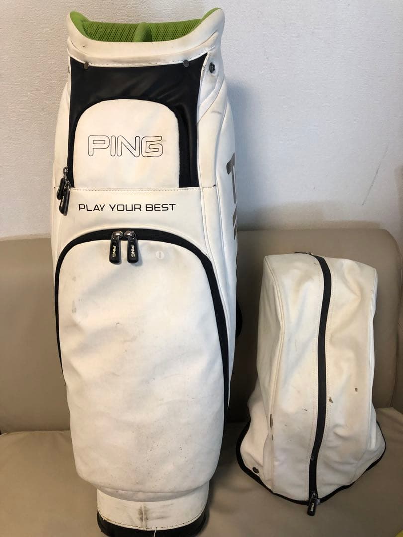 【送料込み】廃盤希少品　大人気PING キャディバッグ　ホワイト