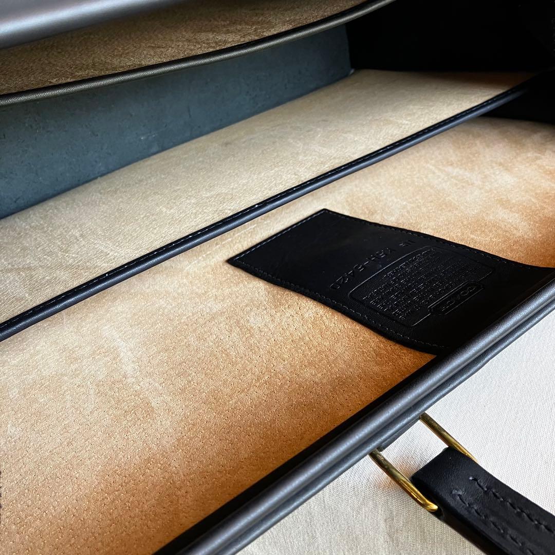 New Vintage Coach Briefbag Black Leather - メルカリ