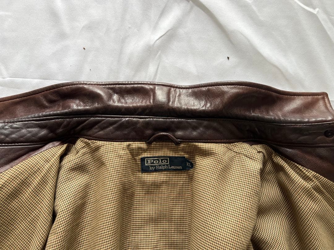 け*い様 90s【Polo by Ralph Lauren 】XLブラウンレザー