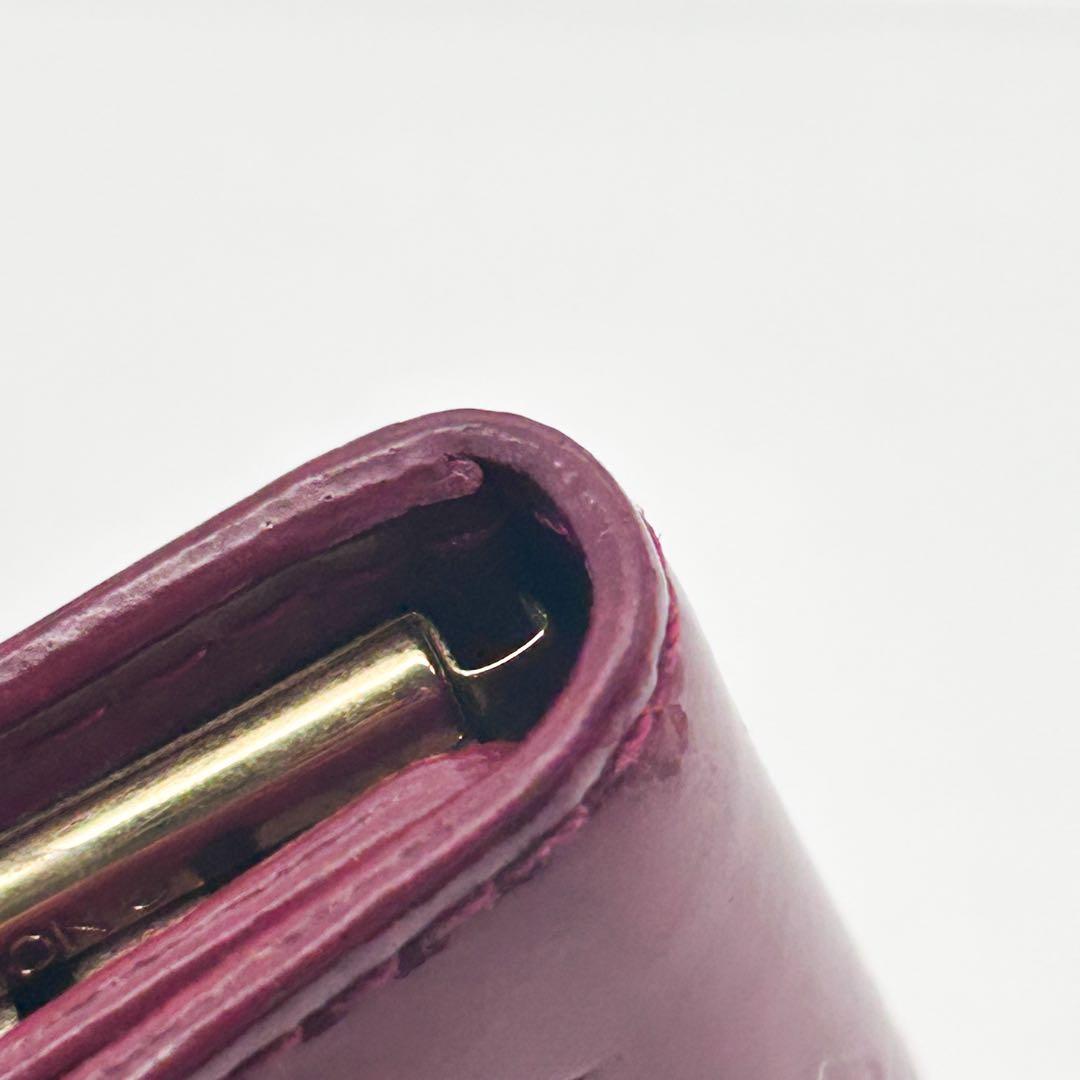 【ルイヴィトン】ミュルティクレ4 ヴェルニ レッド M91211 4連キーケース