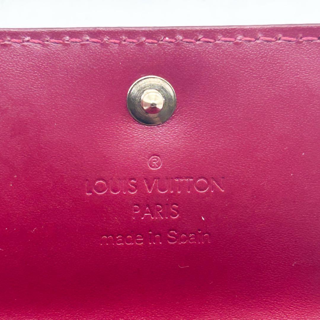 【ルイヴィトン】ミュルティクレ4 ヴェルニ レッド M91211 4連キーケース