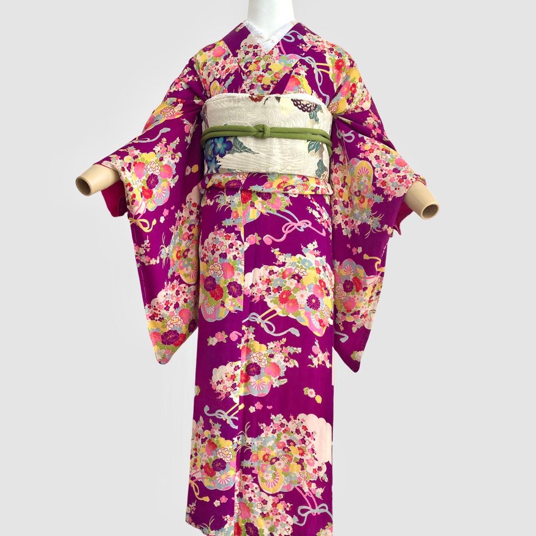 アンティーク ジュニア 大人 着物 昭和レトロ 大正ロマン NO6