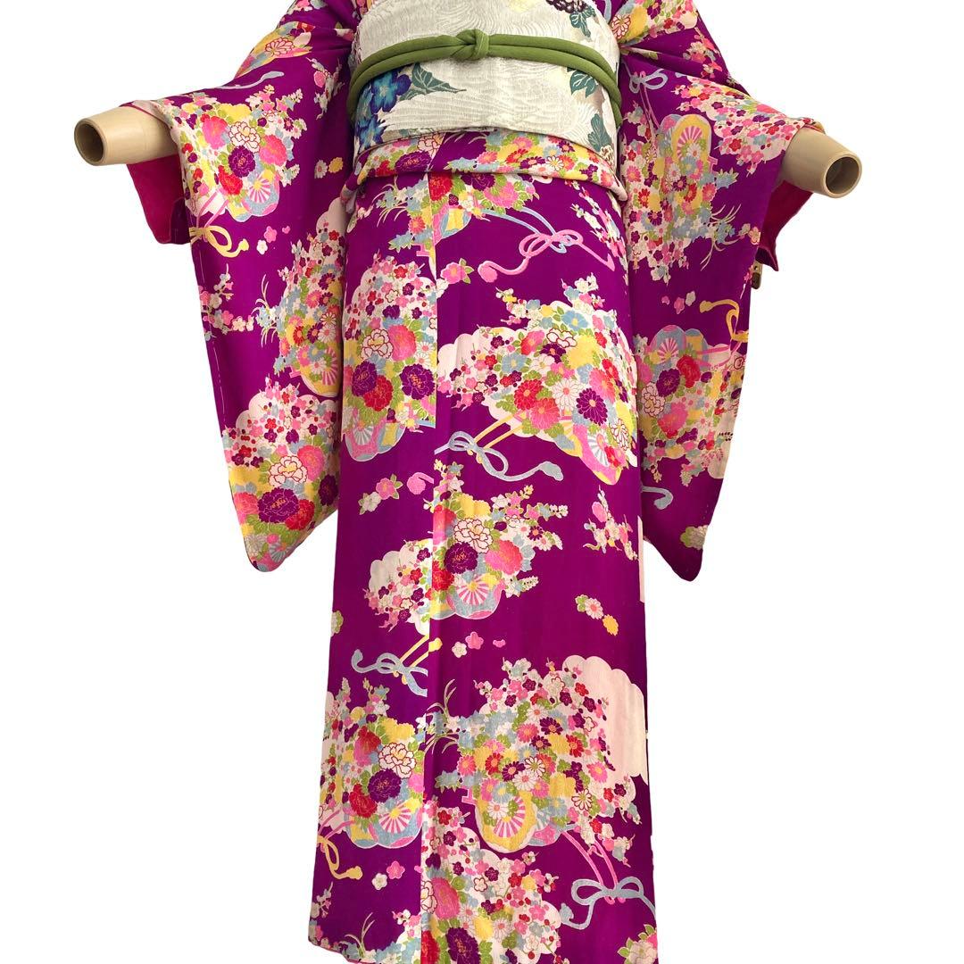 アンティーク ジュニア 大人 着物 昭和レトロ 大正ロマン NO6