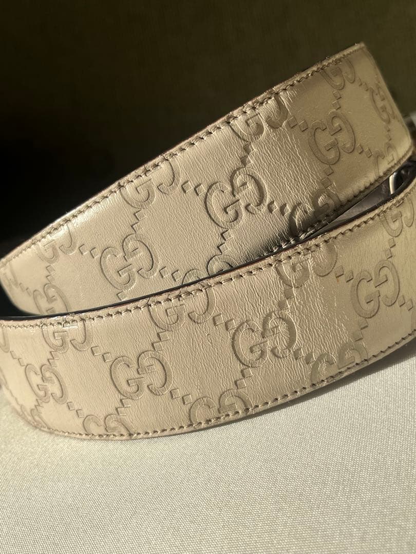 GUCCI グッチ ベルト インターロッキング GG シマ レザー - メルカリ