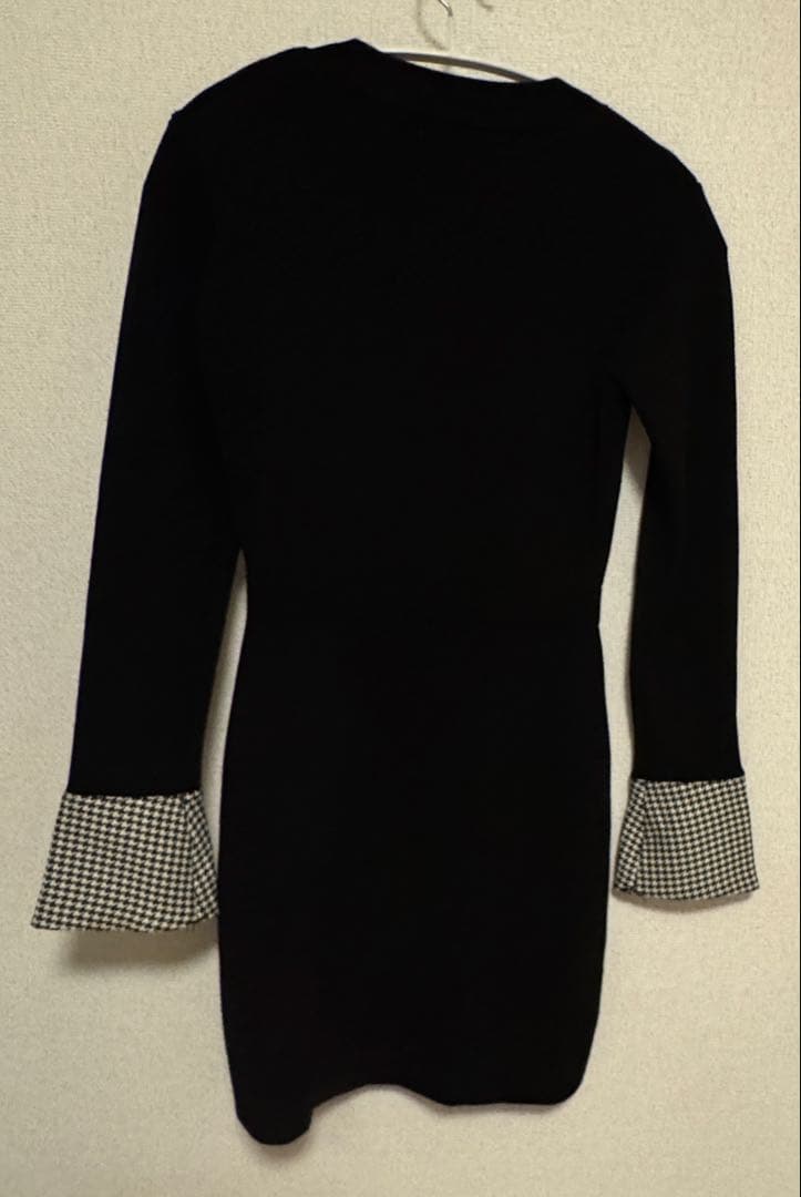 Darich フロントオープンニットミニワンピース FREE/ブラック