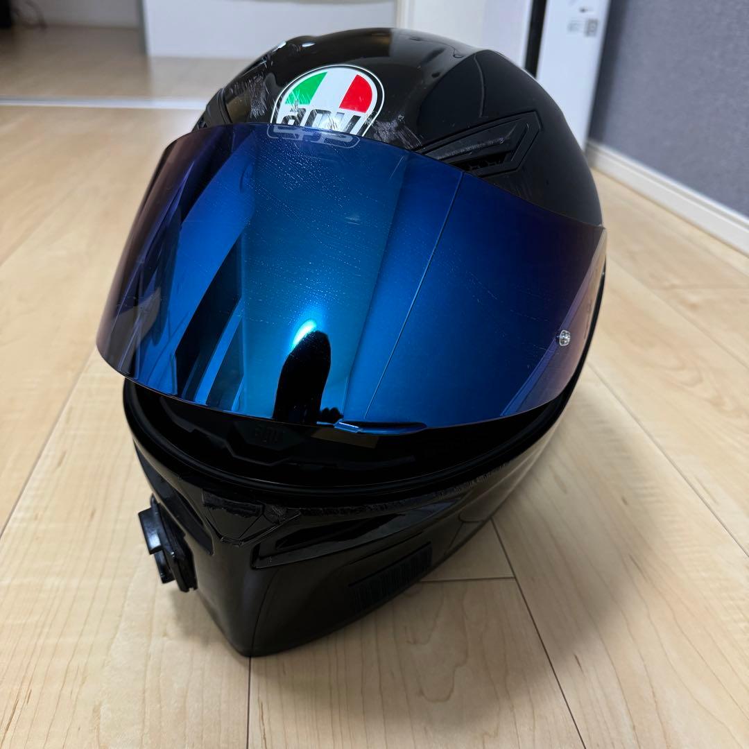 AGV K1 フルフェイスヘルメット 黒 ブルーシールド - メルカリ