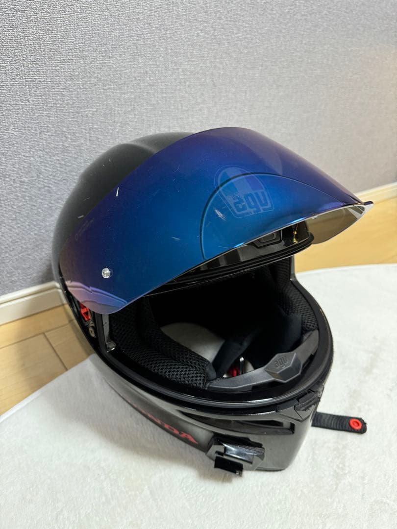 AGV K1 フルフェイスヘルメット 黒 ブルーシールド - メルカリ