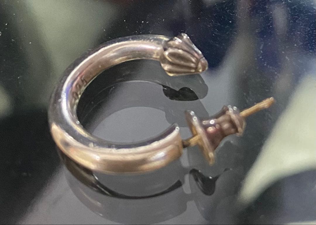 m*z様 クロムハーツ プレーンフープシルバーピアス