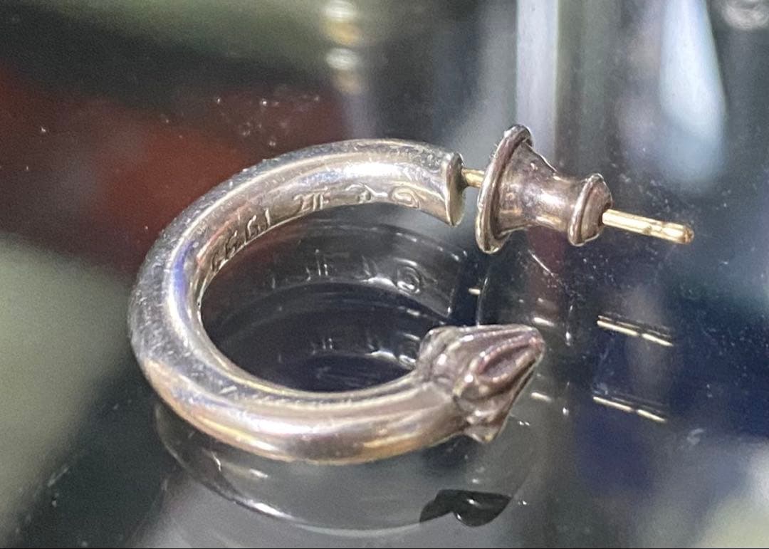 m*z様 クロムハーツ プレーンフープシルバーピアス