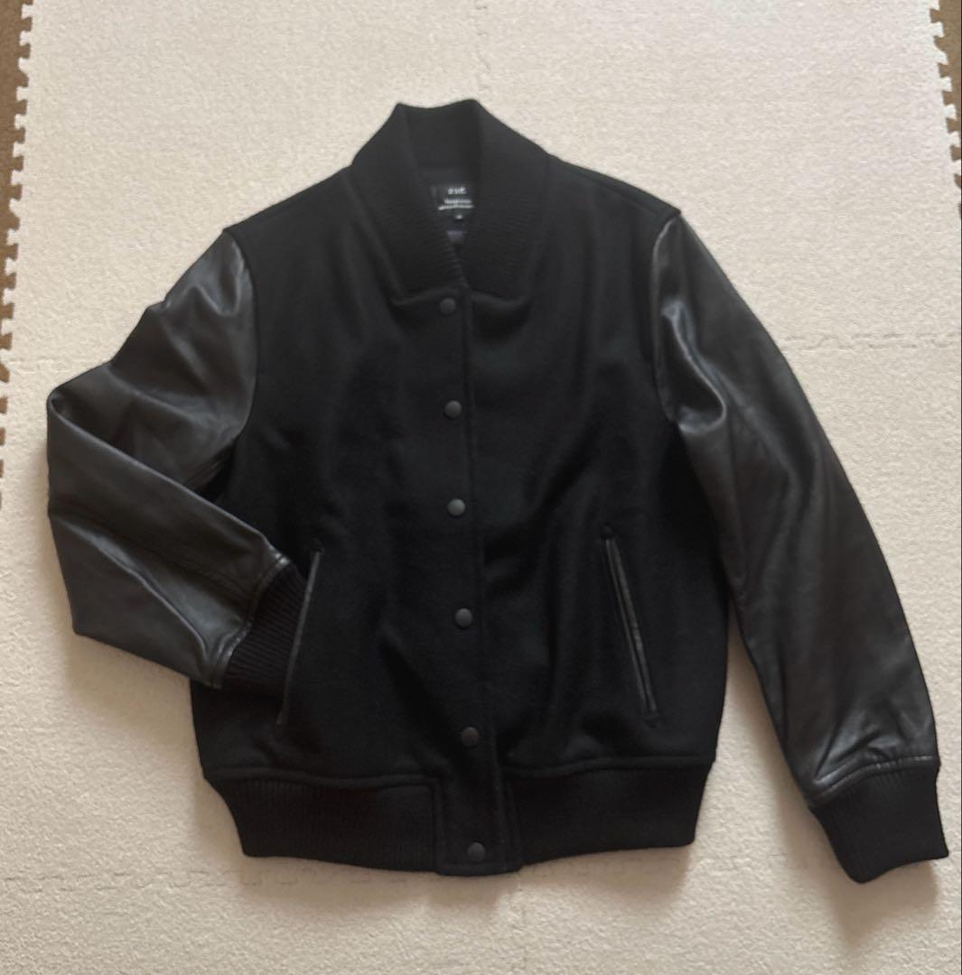 23区L オンワード　袖ラムレザーコンビ　スタジャン　46 未使用に近い