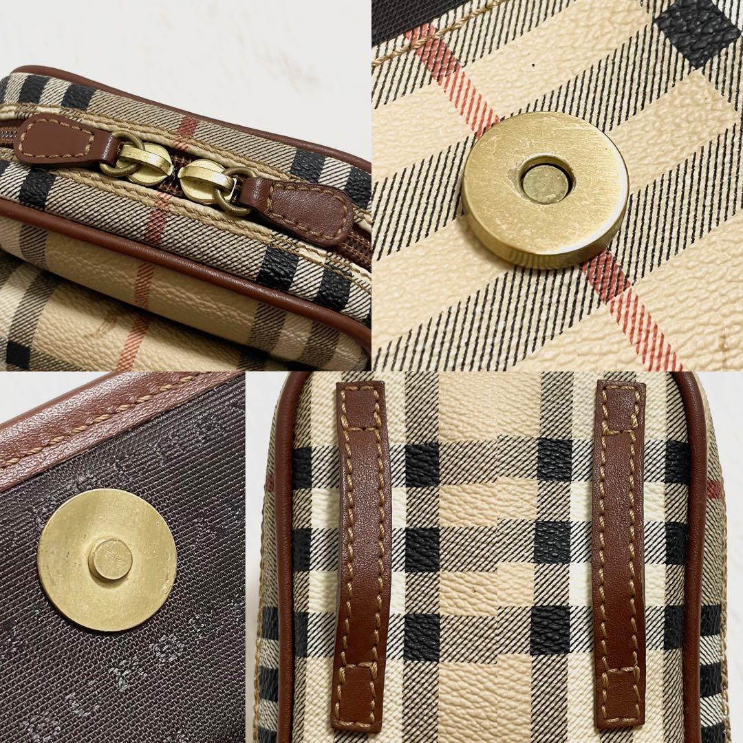 【✨極美品✨】バーバリーロンドン　ウエストポーチ　ノバチェック　シャドーホース