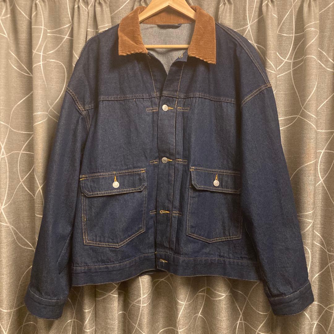 フリークスストア 濃紺デニムジャケット コーデュロイ襟 - メルカリ