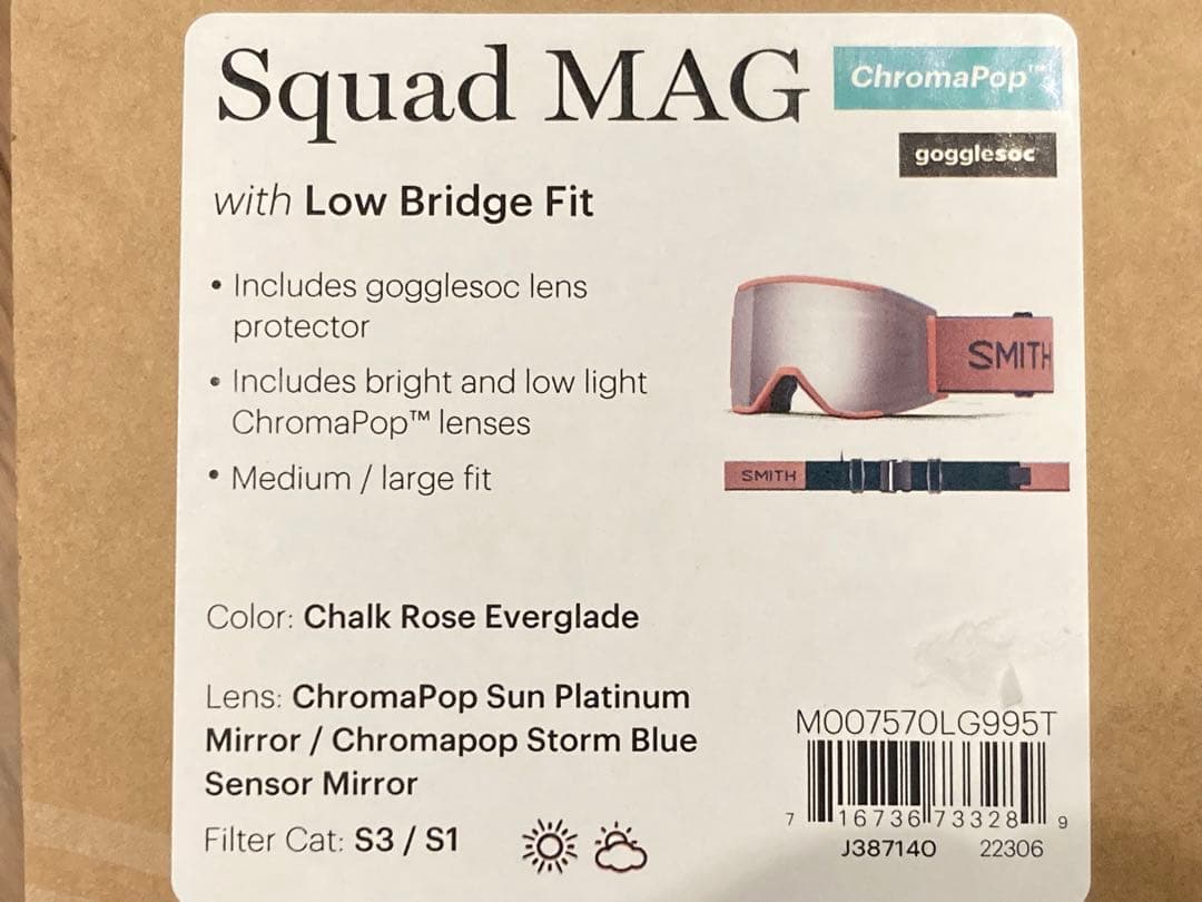 い*5様 スミス スカッドマグ ゴーグル SQUAD MAG GOGGLE 極美