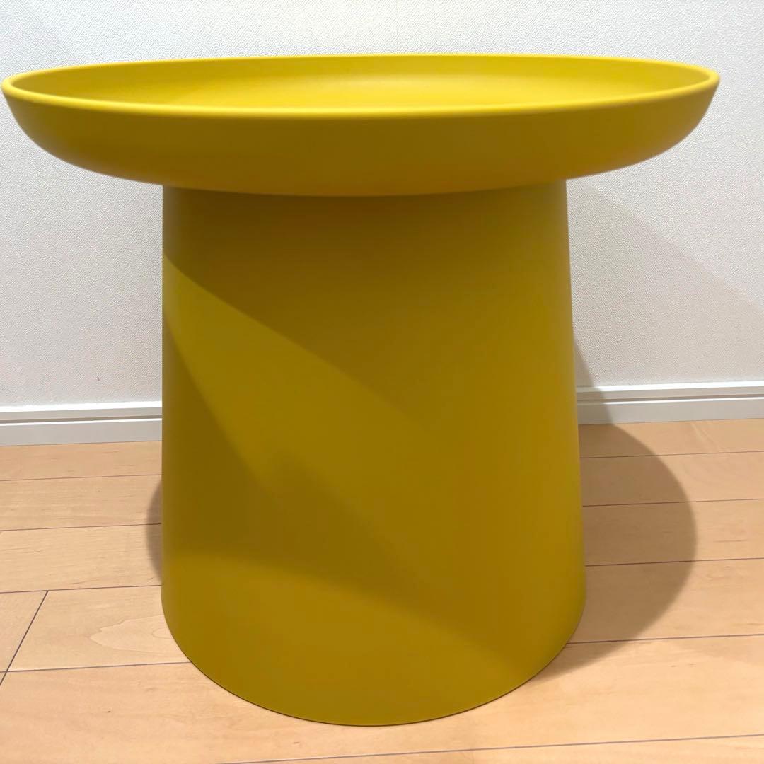 未使用級 ROND ロンド サイドテーブル 丸型 イエロー 直径50cm 北欧