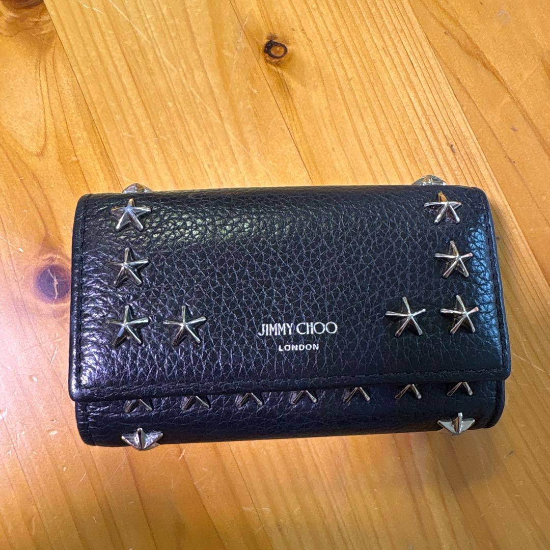 JIMMY CHOO ブラック レザー キーケース - メルカリ