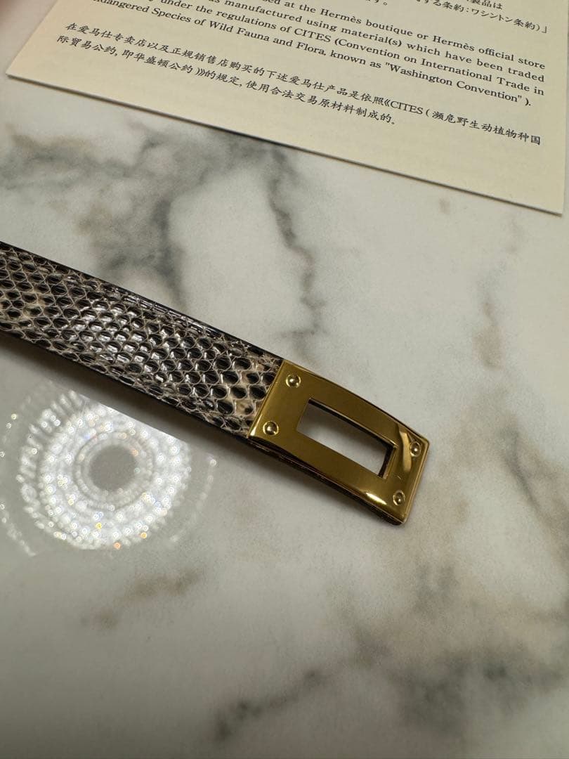 未使用　エルメス　ケリー　ドゥブルトゥール　オンブレ　リザード