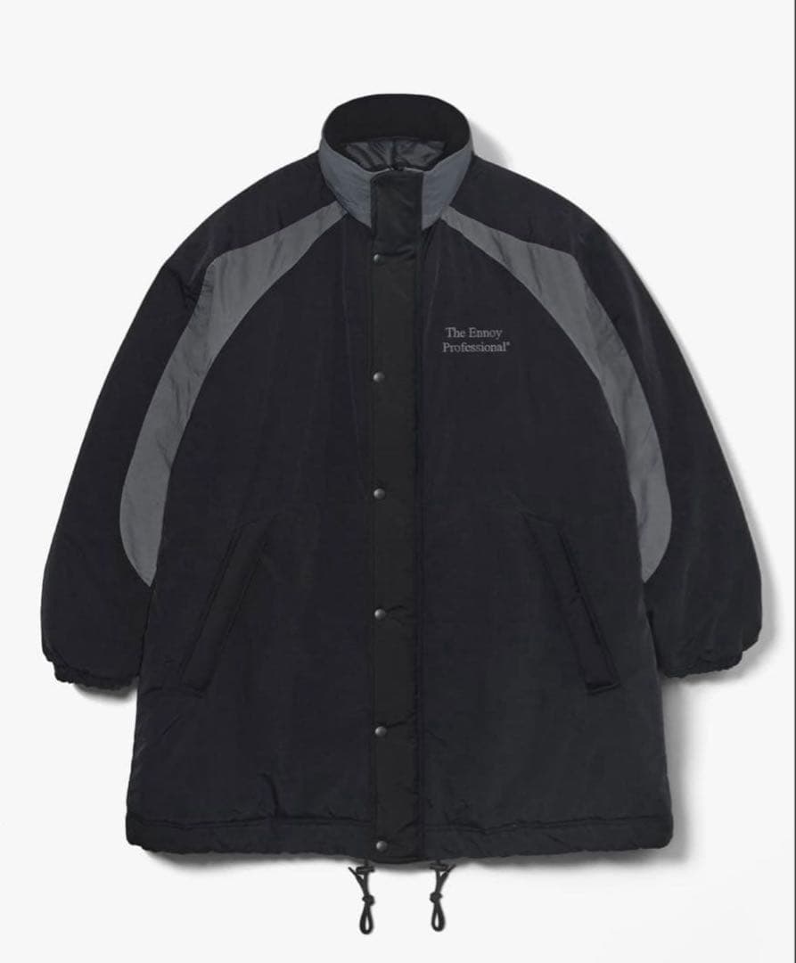 ENNOY PADDED NYLON BENCH COAT BLACK/GRAY - メルカリ