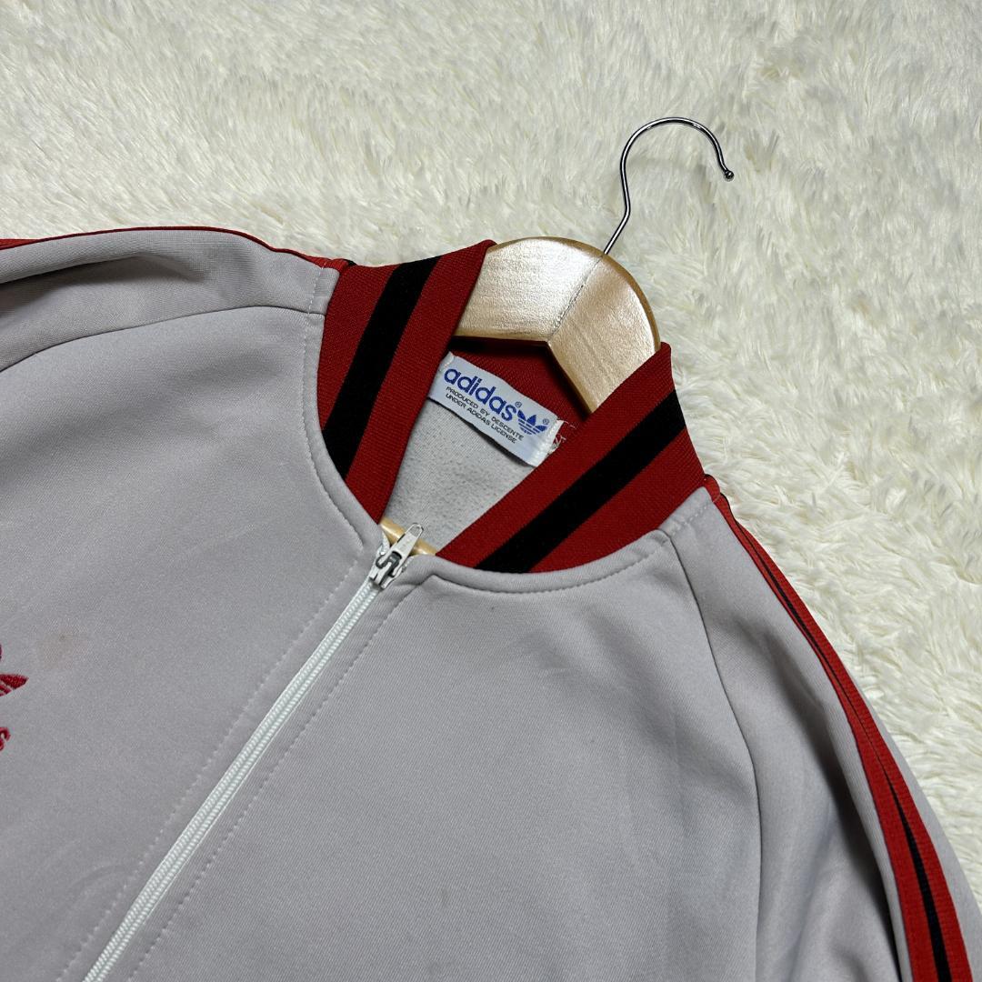 希少✨80s アディダス トラックジャケット デサント ジャージ L相当 赤
