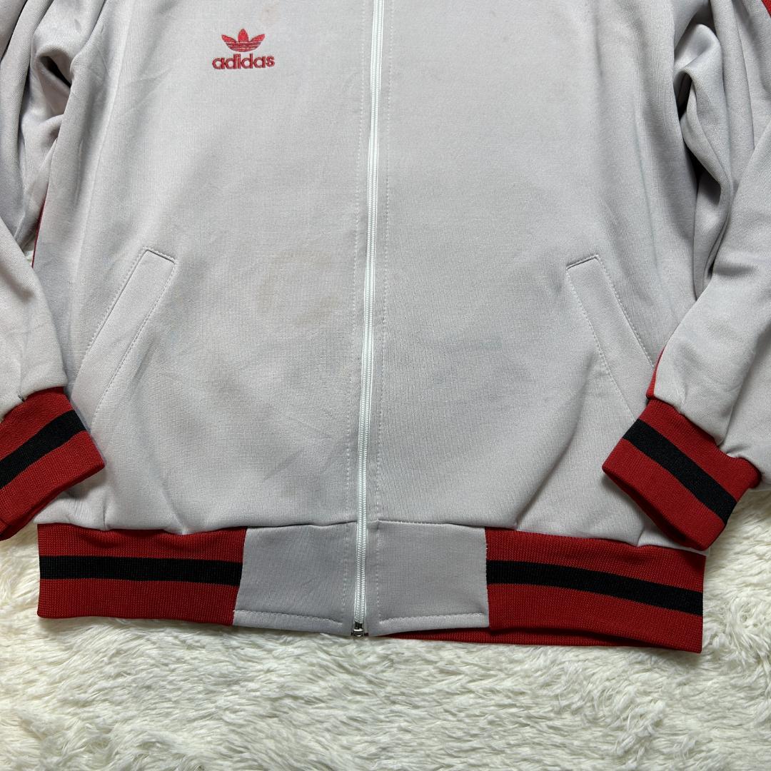 希少✨80s アディダス トラックジャケット デサント ジャージ L相当 赤
