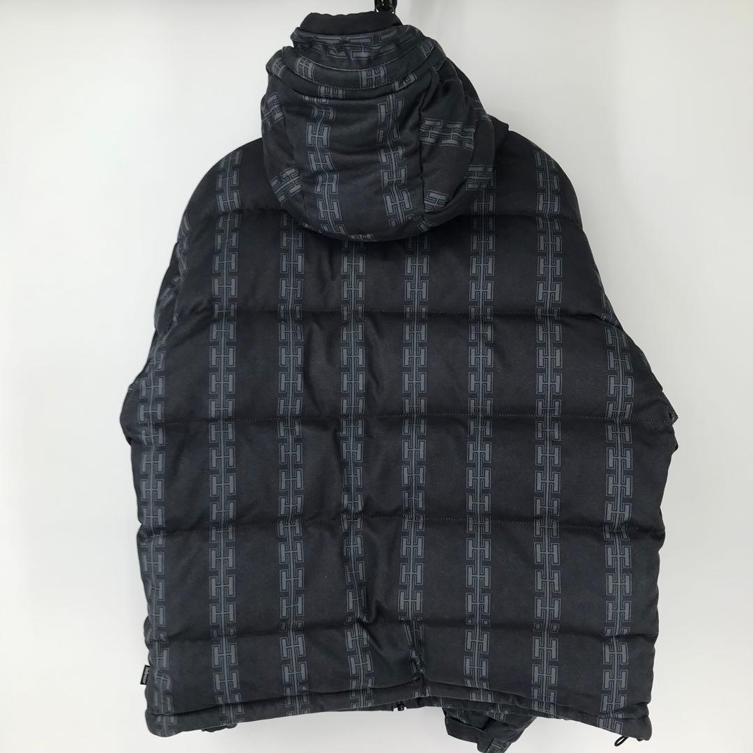 【未使用】ヘルレイザー　ダウンジャケット　M　チャコール　総柄