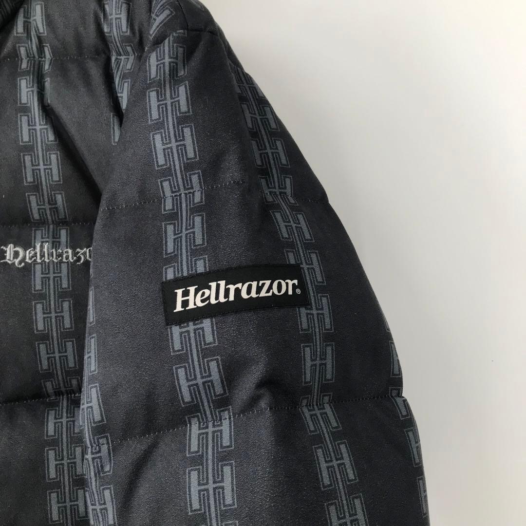 【未使用】ヘルレイザー　ダウンジャケット　M　チャコール　総柄