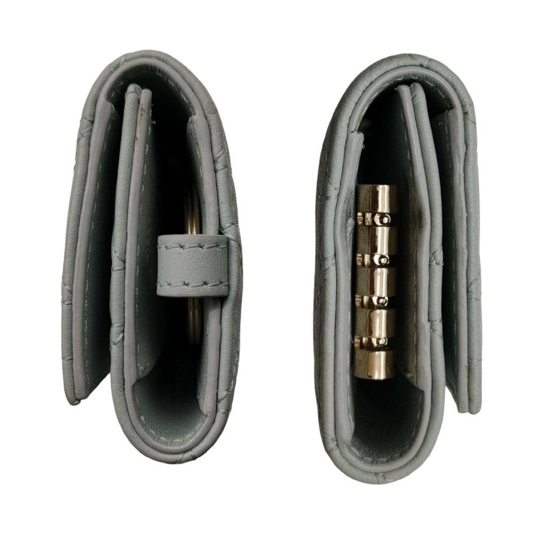 ディオール　キーケース　キーリング　カナージュ　ライトブルー　ディオールチャーム