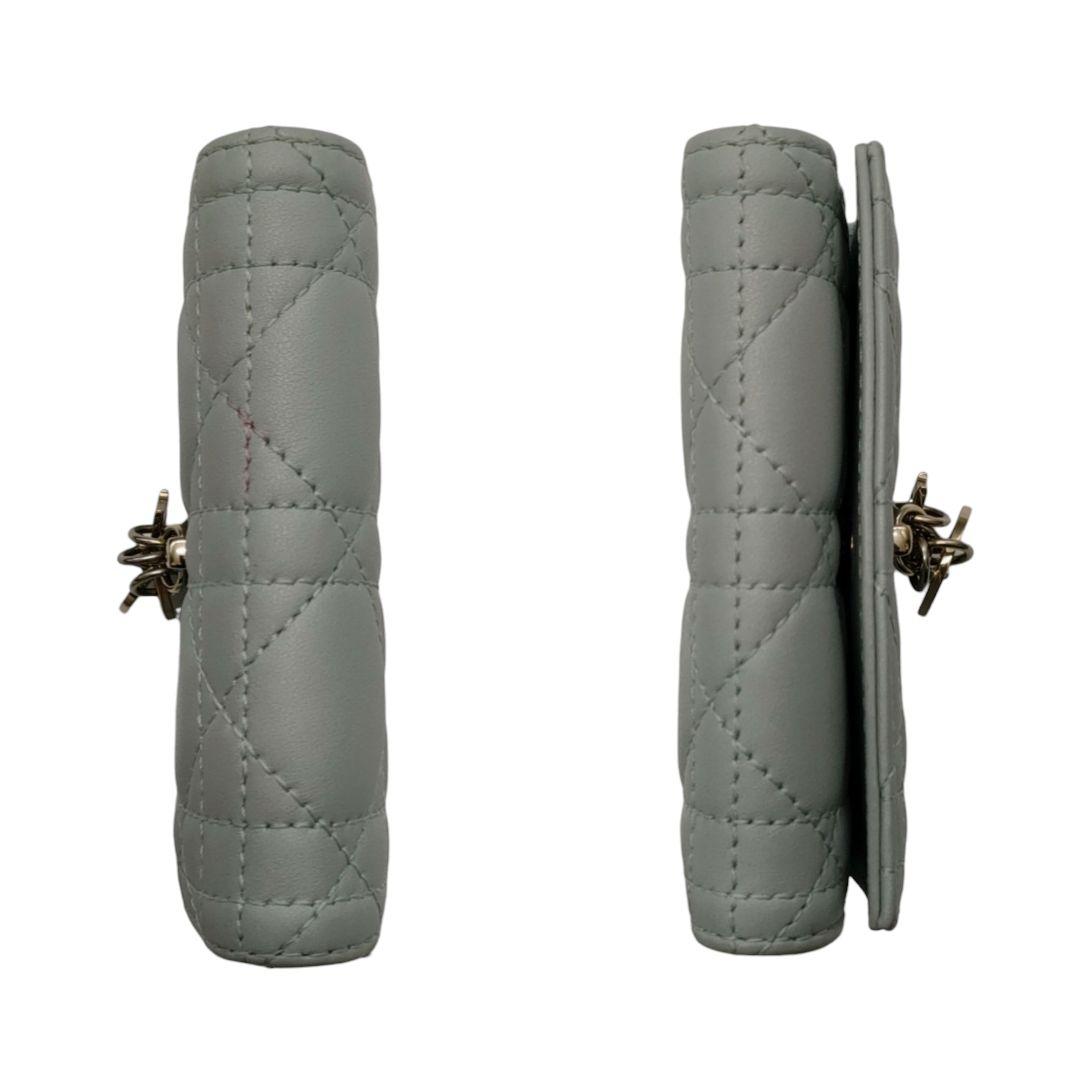 ディオール　キーケース　キーリング　カナージュ　ライトブルー　ディオールチャーム