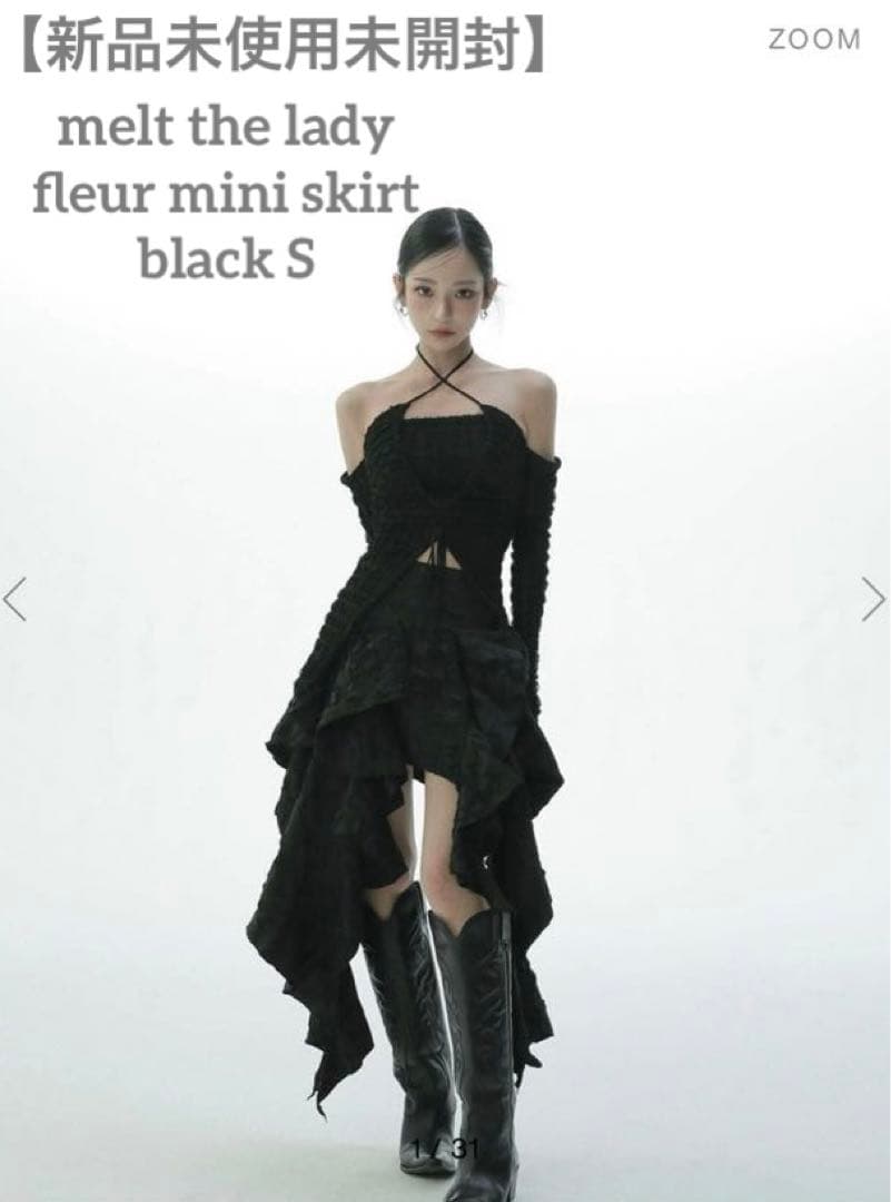 melt the lady fleur mini skirt black S - メルカリ