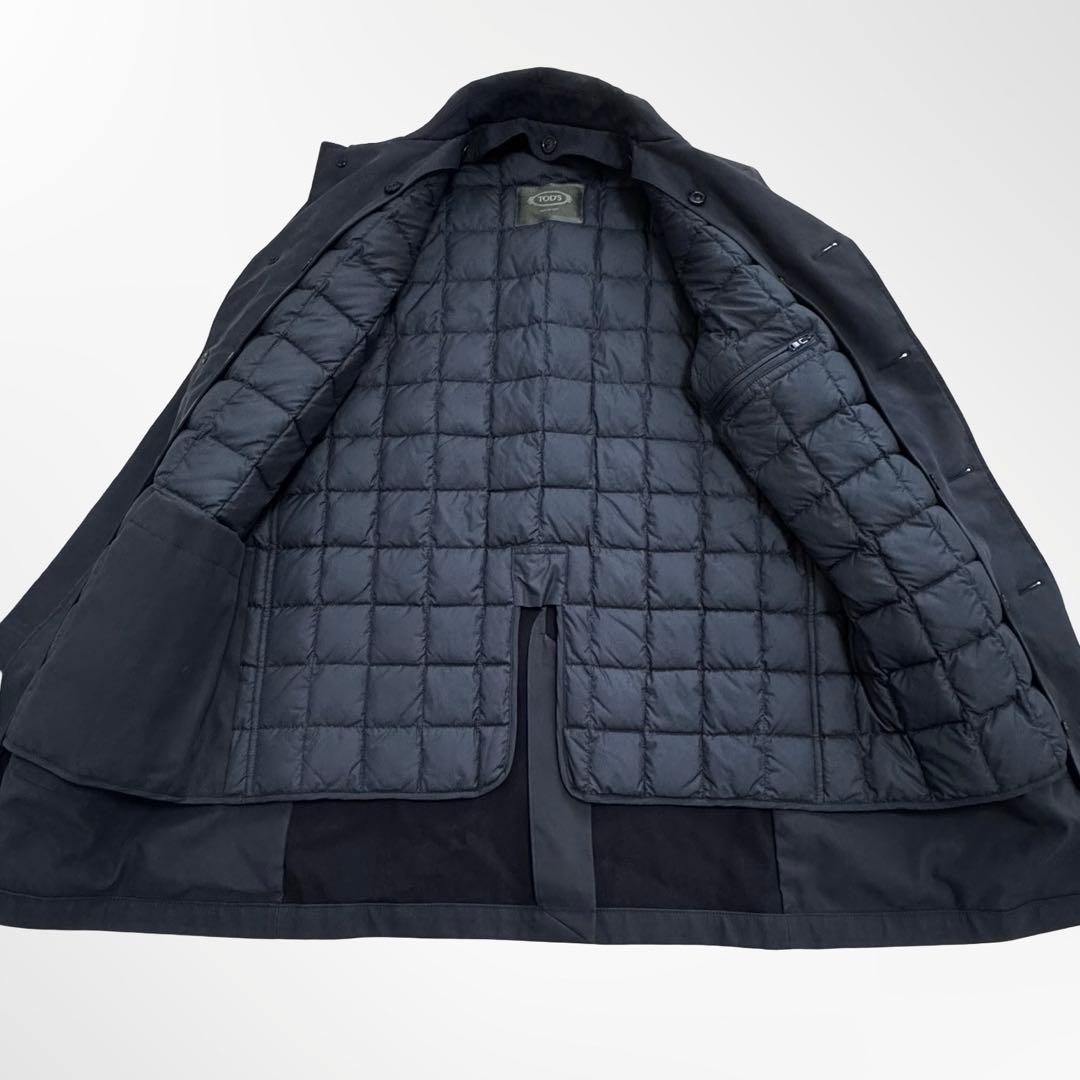 TODS トッズ ダウンライナー ロングコート メンズ L ネイビー系 イタリア