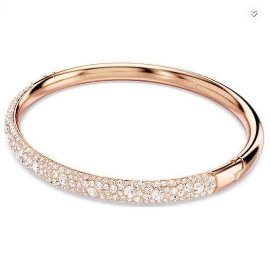 スワロフスキー Sublima バングル スノーパヴェ ローズゴールドトーン