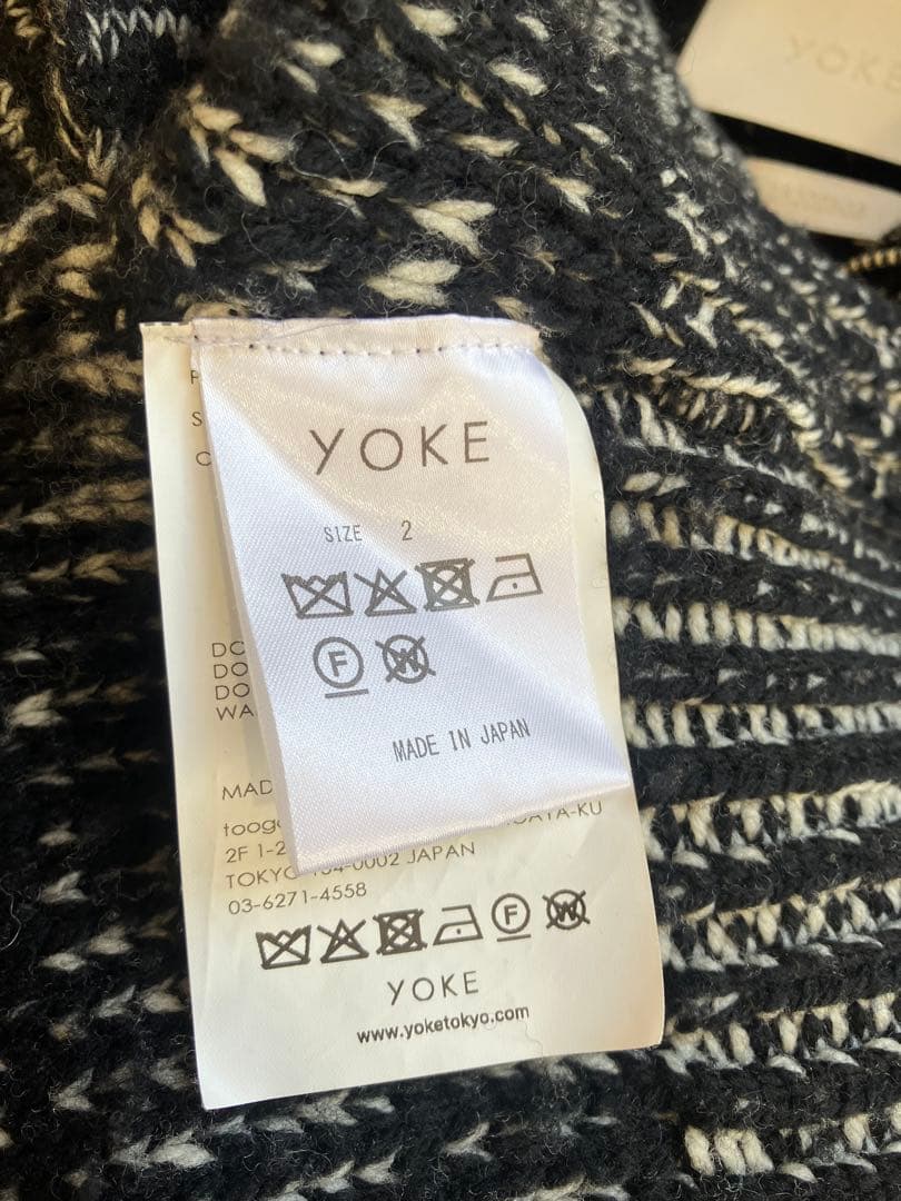 25AW YOKE グラデーション ジップ ニット カーディガン