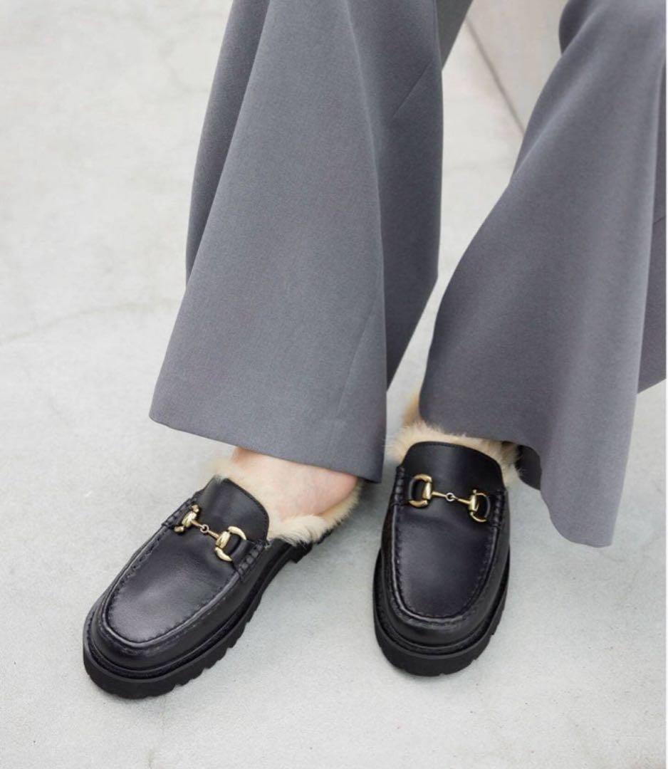 REMMEリメ　ビットローファーブラック レザー モカシン　SLOBE IENA