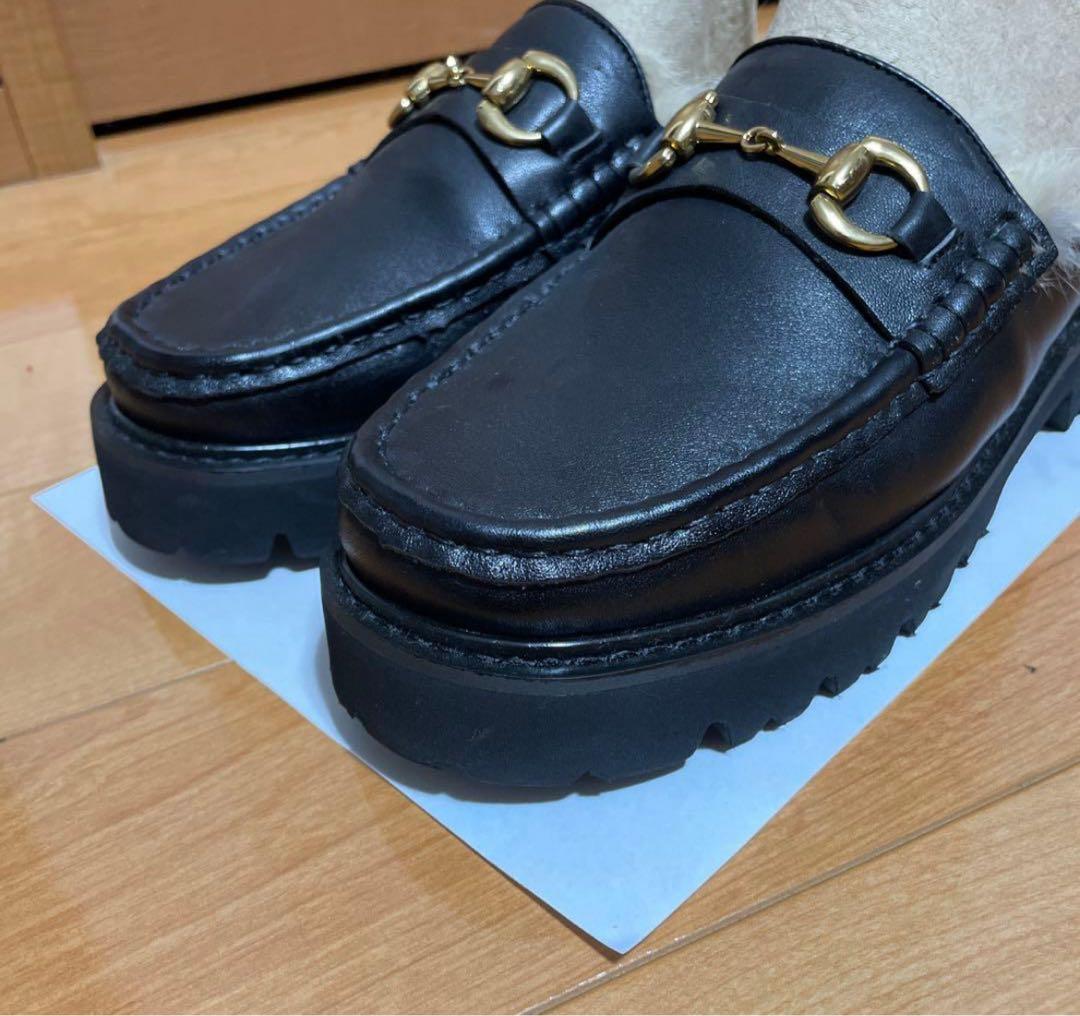 REMMEリメ　ビットローファーブラック レザー モカシン　SLOBE IENA