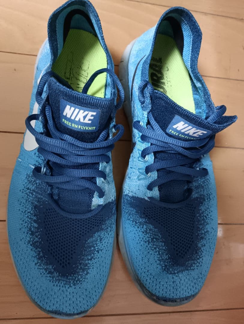 NIKEナイキ FREE RUN FLYKNIT ブルーラグーン 27.5cm