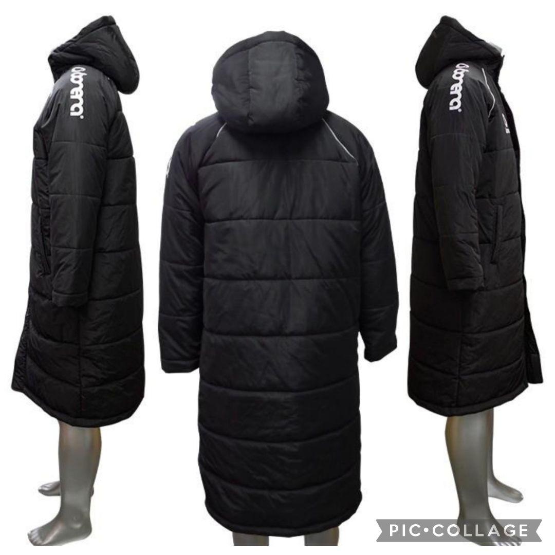 美品】ボネーラ ロングベンチコート XL 中綿 黒 BC013 防寒 サッカー