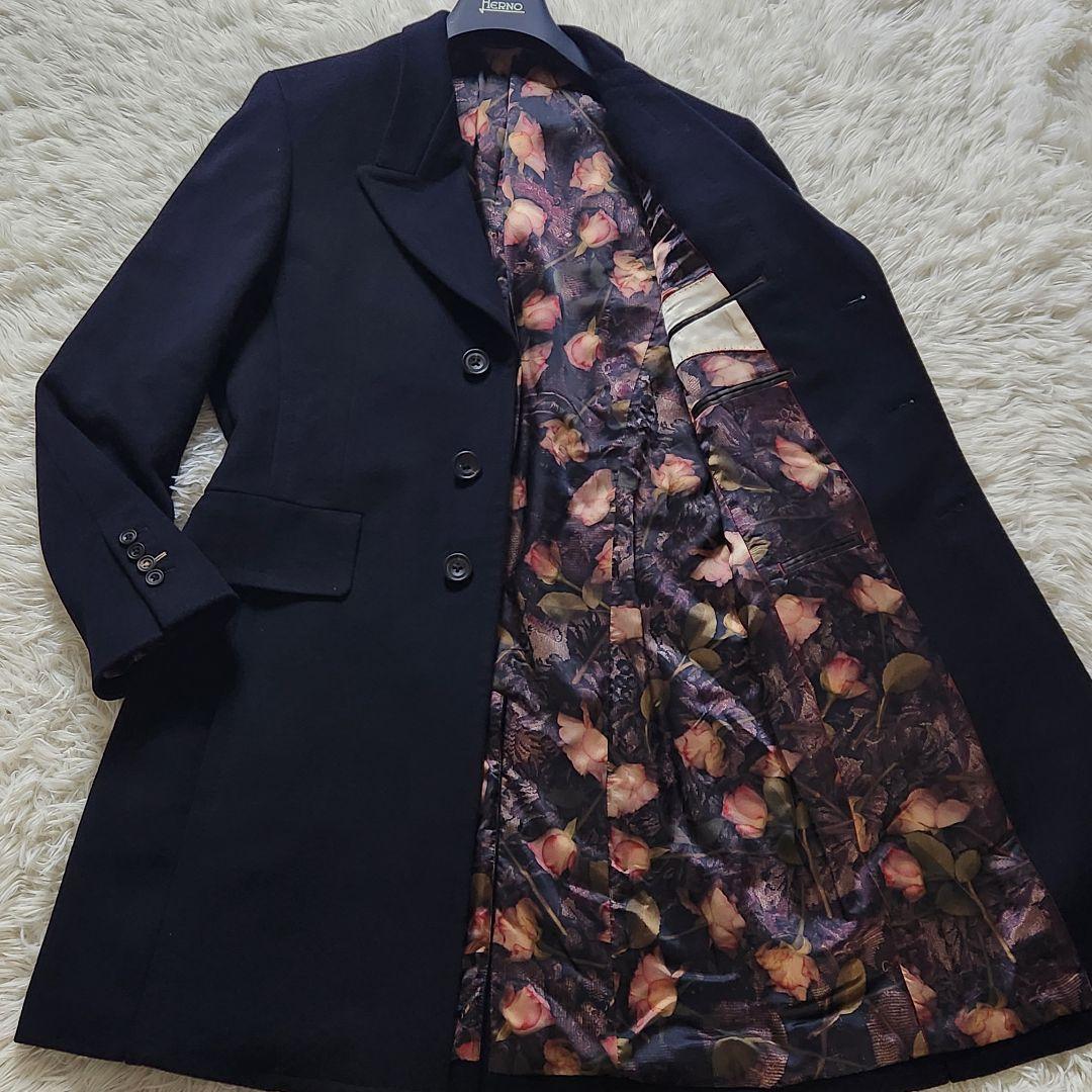 未使用級✨ポールスミス 最高級ライン チェスターコート 総カシミヤ 裏地総柄