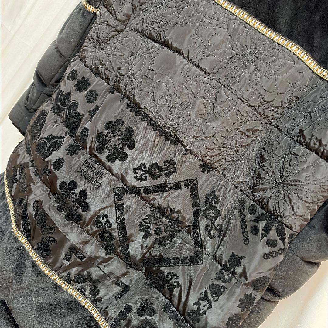 早い者勝ち！新品デシグアルかわいい中綿ダウンコート黒レア大きなサイズ42遊び心