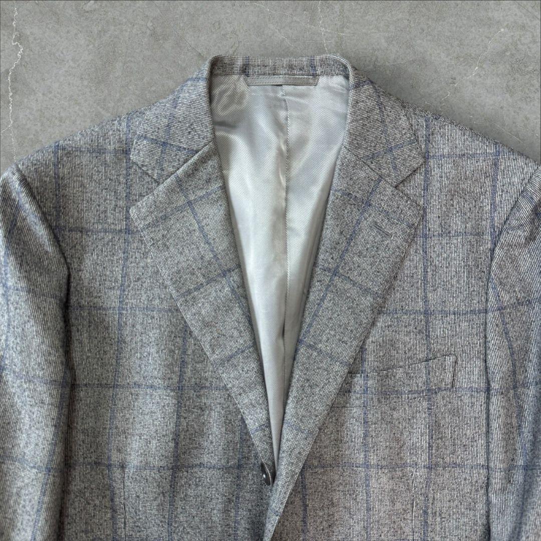 BEAMS F テーラードジャケットジャケット カノニコ グレー チェック