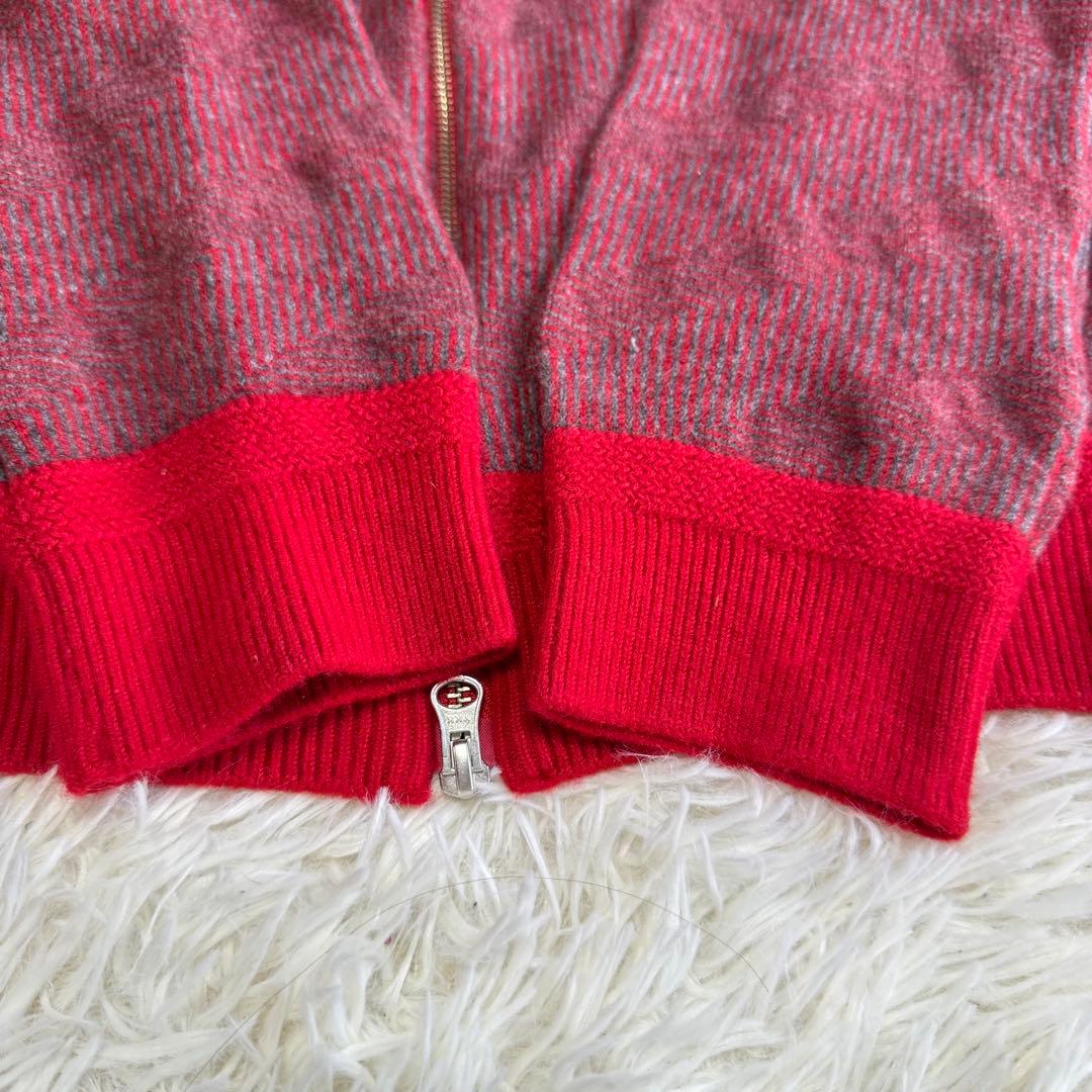 【マスターバニー】美品 ジップジャケット ニット レッド 4サイズ メンズ