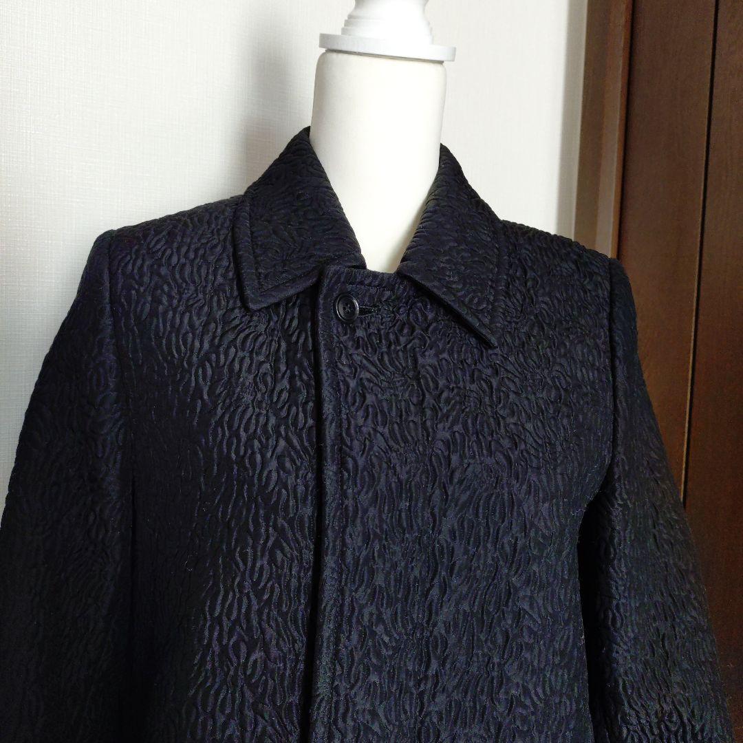 【美品】コムデギャルソン　ロングコート　ブラック　総柄