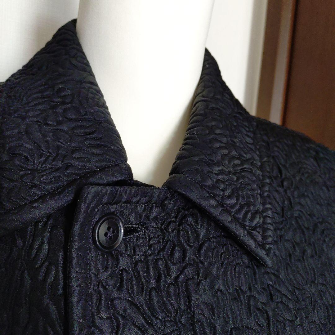 【美品】コムデギャルソン　ロングコート　ブラック　総柄