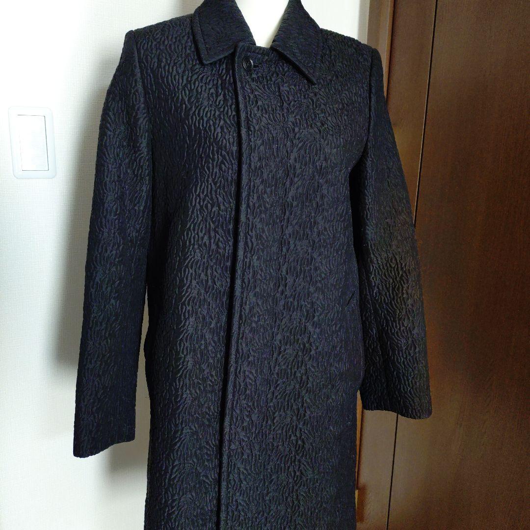 【美品】コムデギャルソン　ロングコート　ブラック　総柄