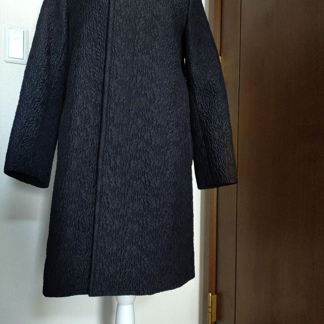 【美品】コムデギャルソン　ロングコート　ブラック　総柄