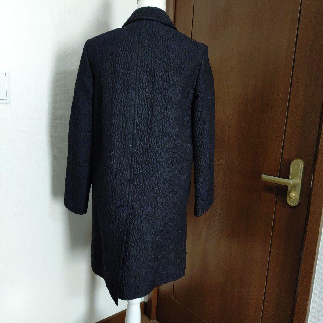 【美品】コムデギャルソン　ロングコート　ブラック　総柄