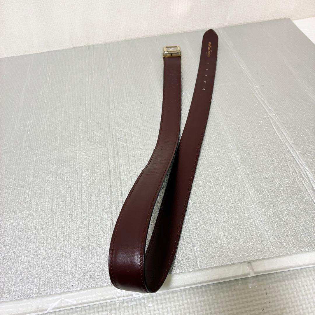 Cartier マスト レザー ベルト カルティエ ロゴバックル